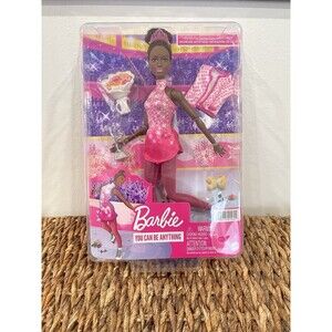 New Barbie Ice Skater African American Collector You Can Be Anything NIB Gift